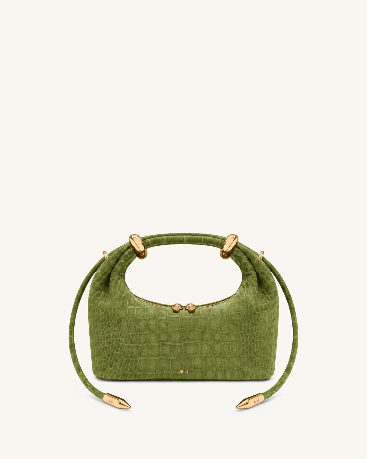 Ellie Metal Ring Embellished Top Handle Bag - Dark Brown