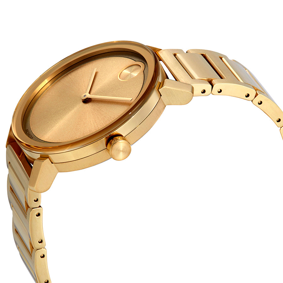 Open Box - Movado Bold Gold Dial Yellow Gold Ion-plated Men's Watch 3600508