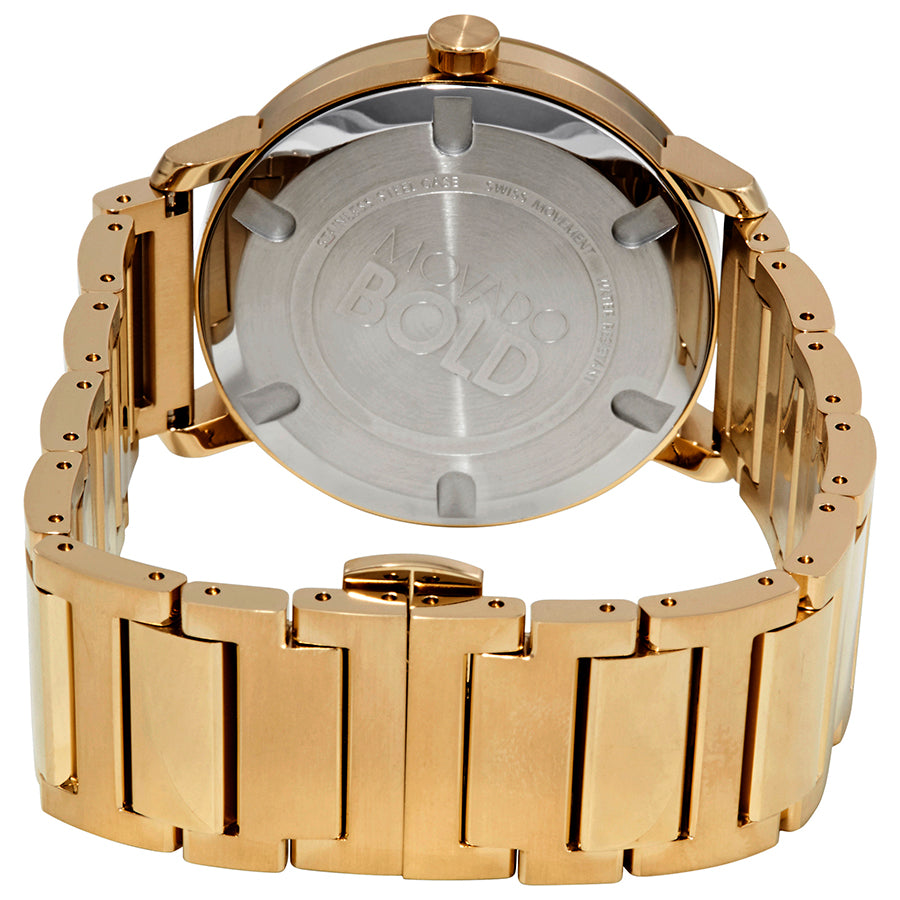 Open Box - Movado Bold Gold Dial Yellow Gold Ion-plated Men's Watch 3600508