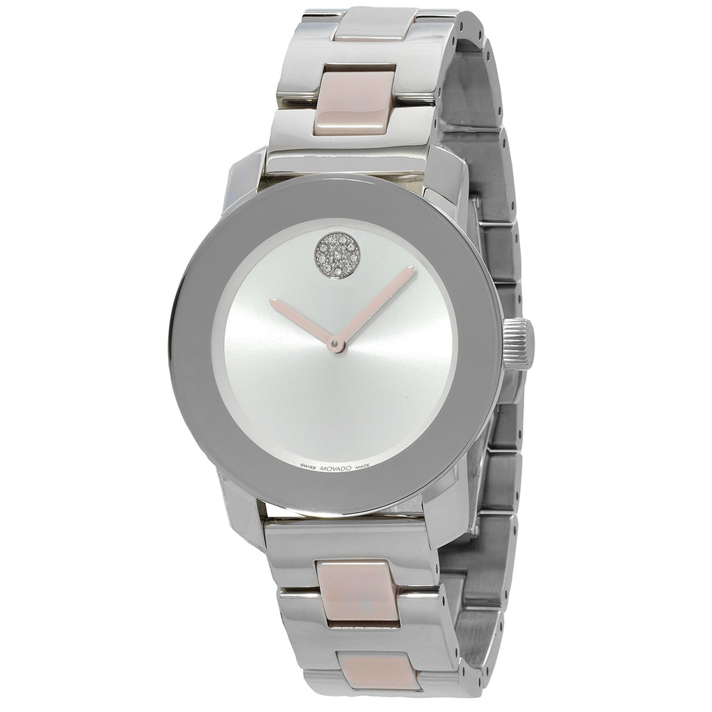 Open Box - Movado Bold Quartz Silver Dial Ladies Watch 3600801