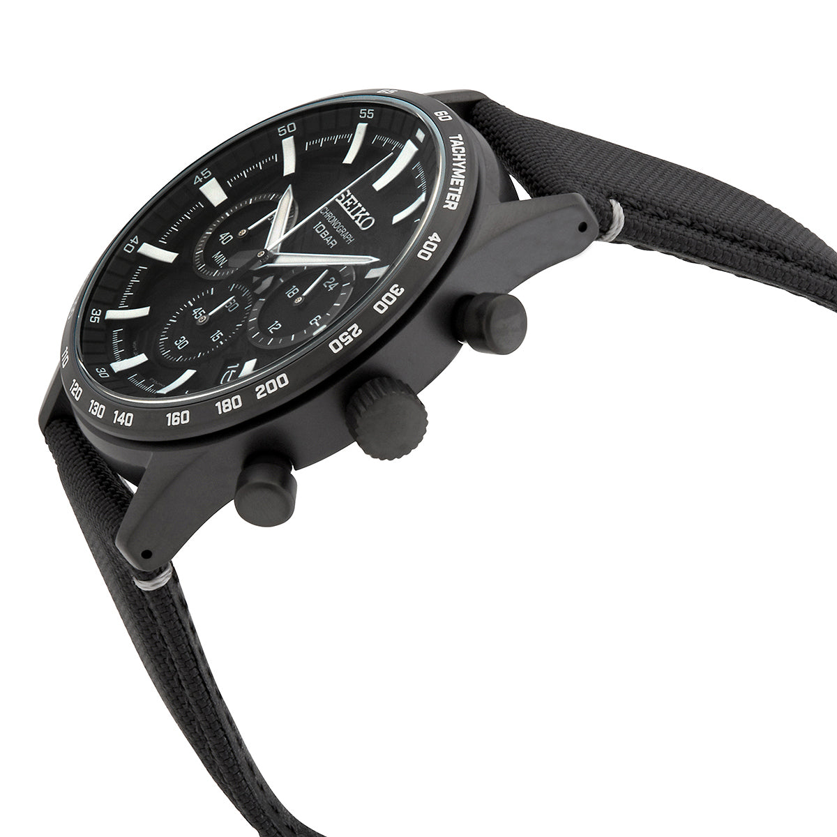 Seiko Chronograph Quartz Black Dial Men's Watch SSB417P1