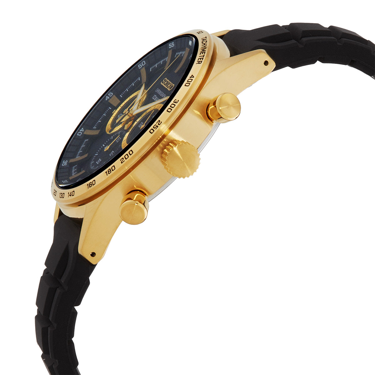 Seiko Chronograph Quartz Black Dial Men's Watch SSB446P1
