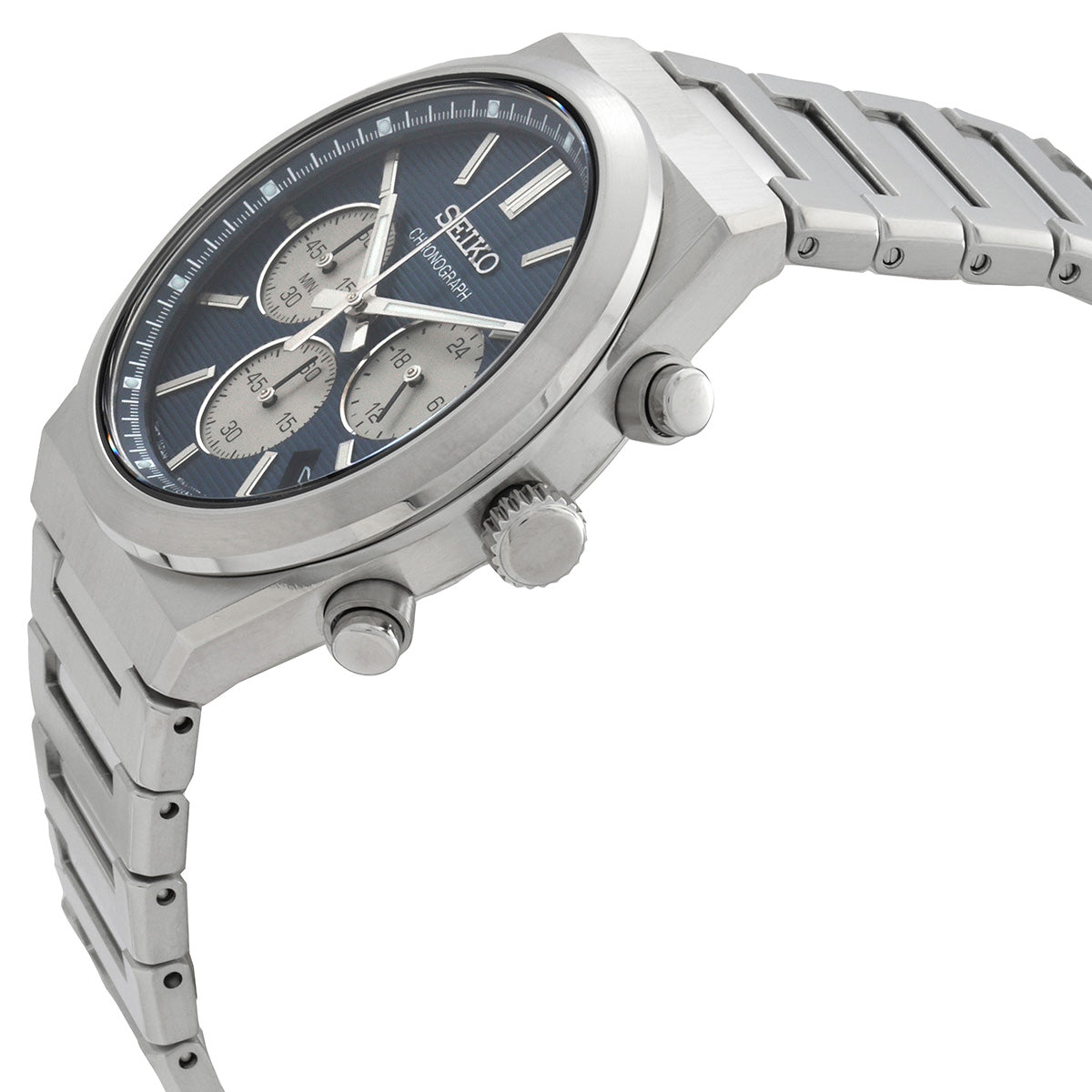 Seiko Sport Chronograph Quartz Blue Dial Men's Watch SSB453P1