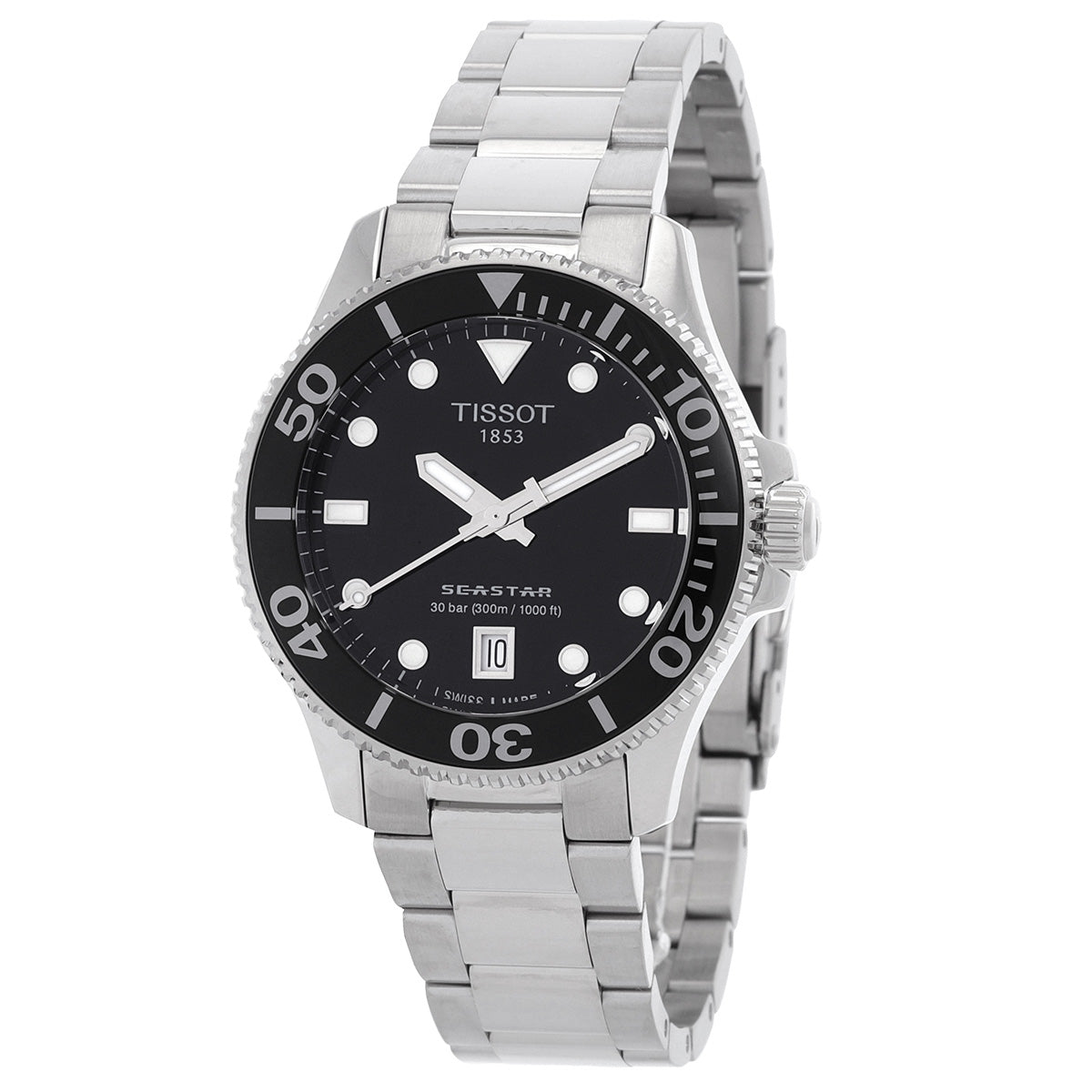 Tissot Seastar 1000 Quartz Black Dial Unisex Watch T1202101105100