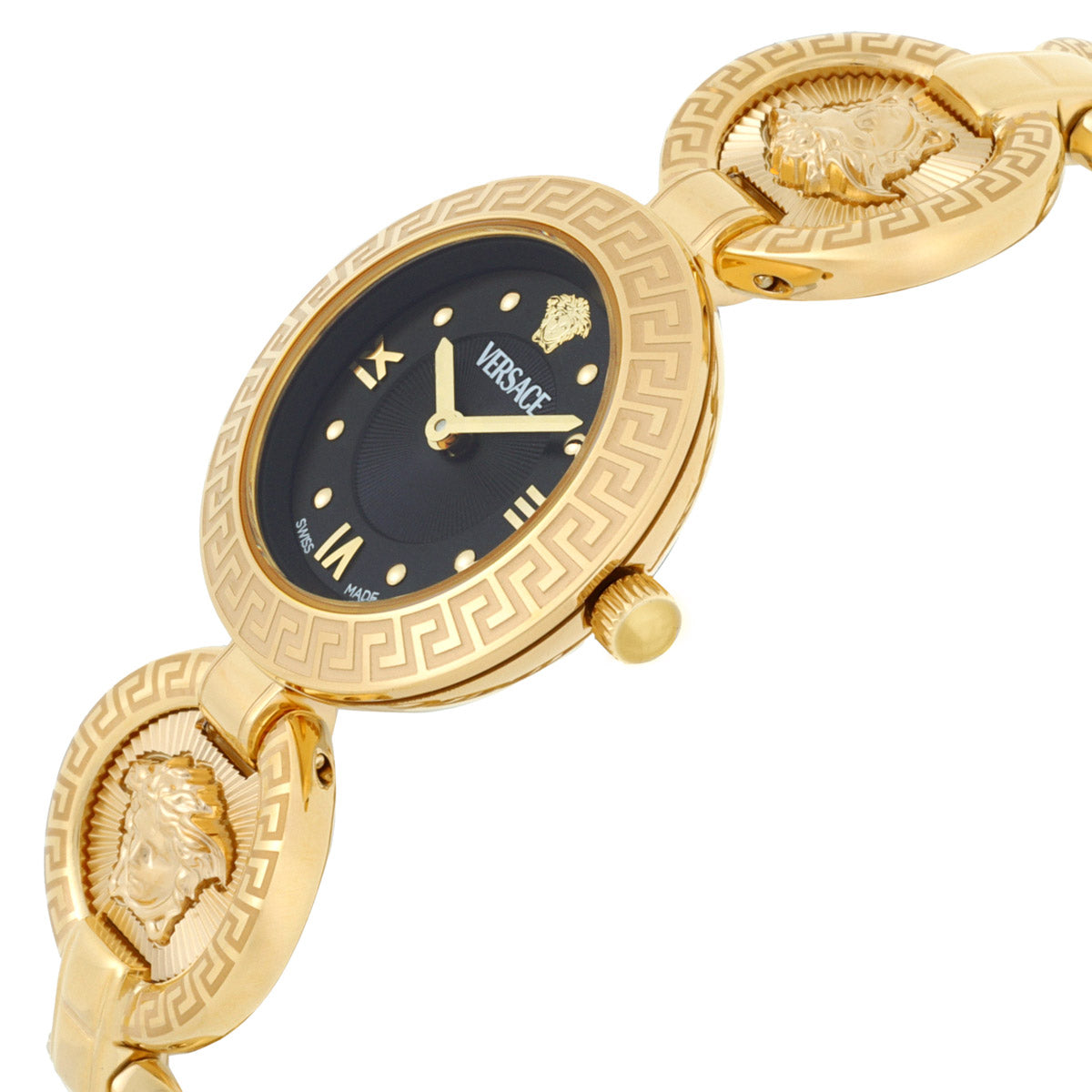 Versace Greca Jewel Quartz Black Dial Ladies Watch VEWCA0624