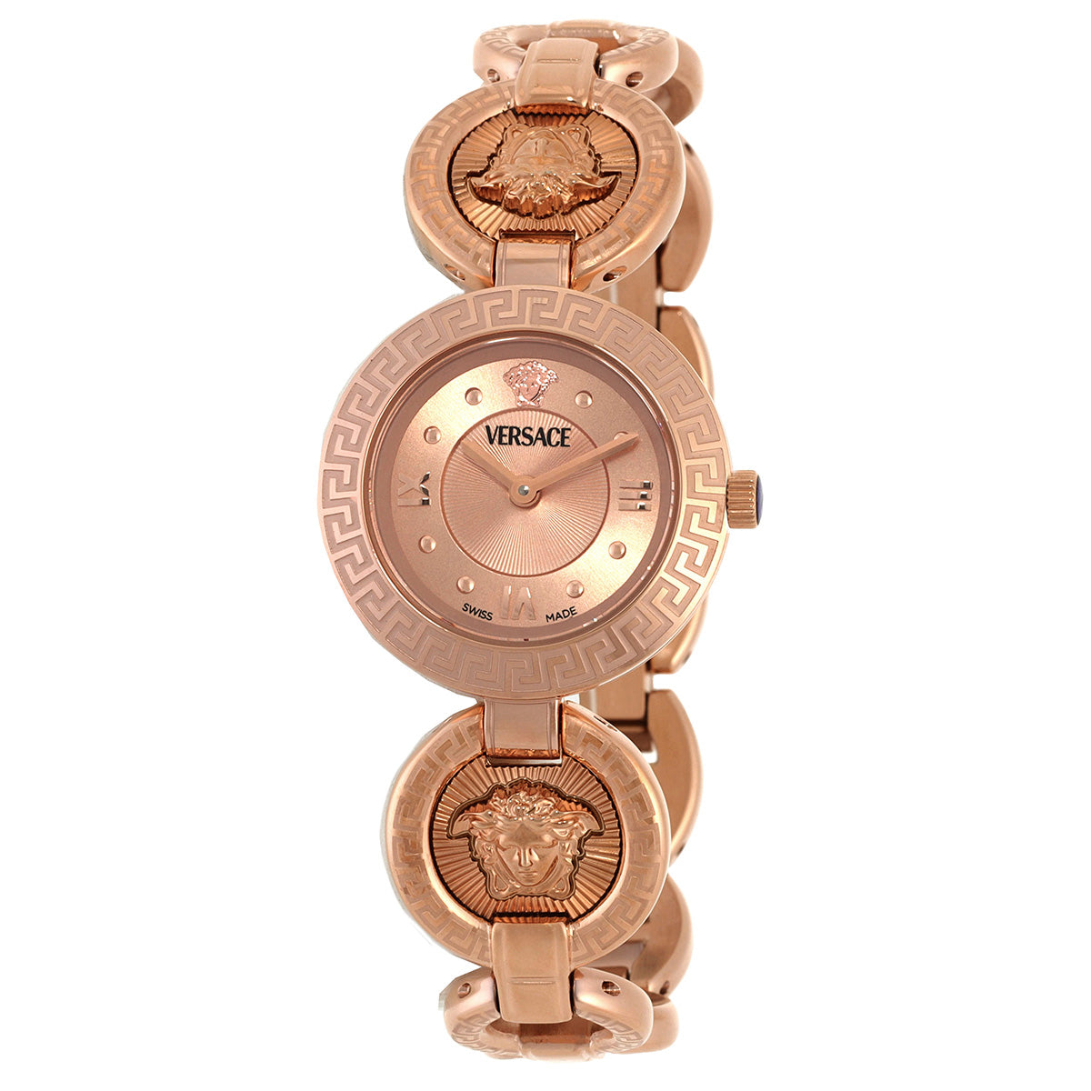 Versace Greca Jewel Quartz Rose Gold Dial Ladies Watch VEWCA0424