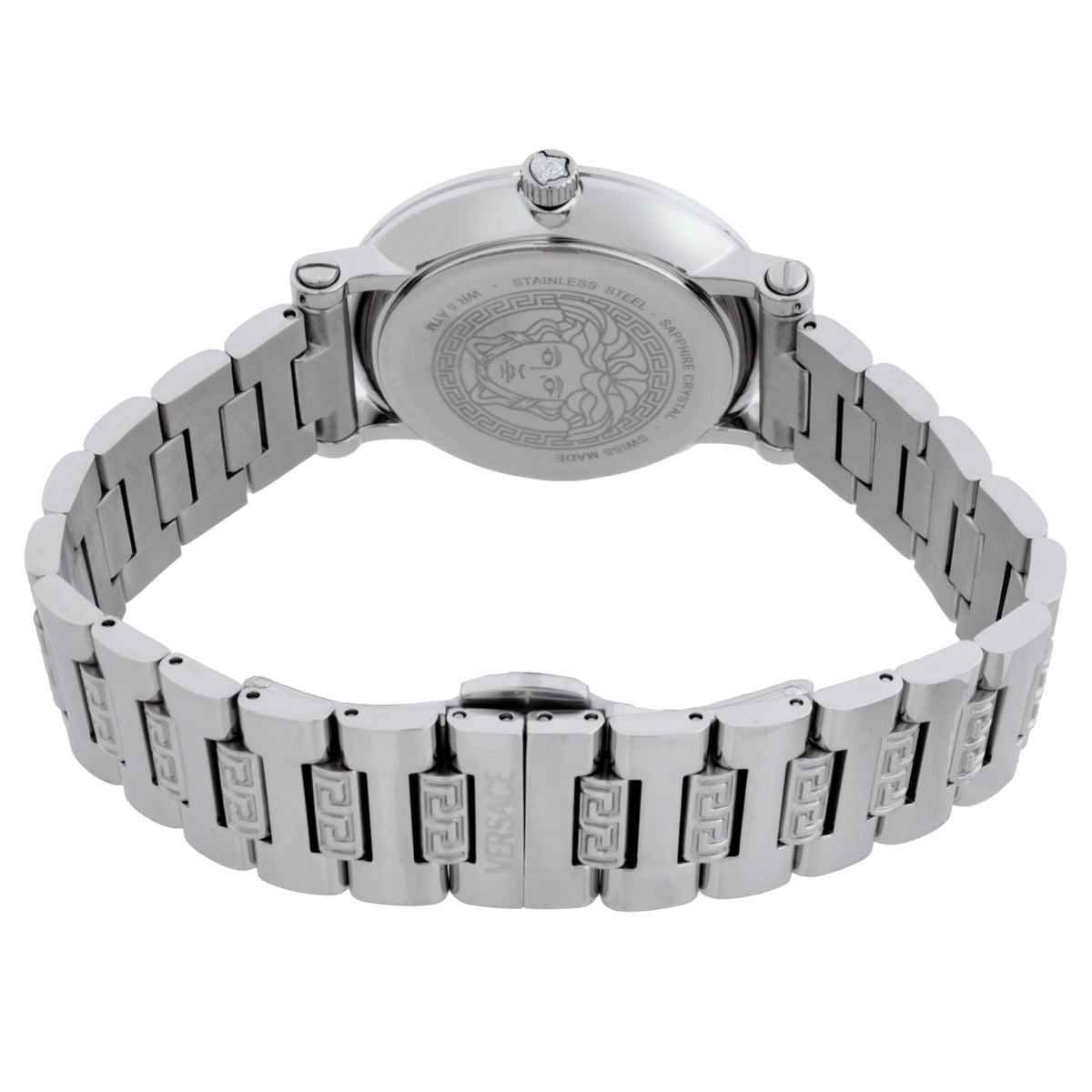 Versace Greca Sphere Quartz Silver Dial Ladies Watch Box Set VE9C00324