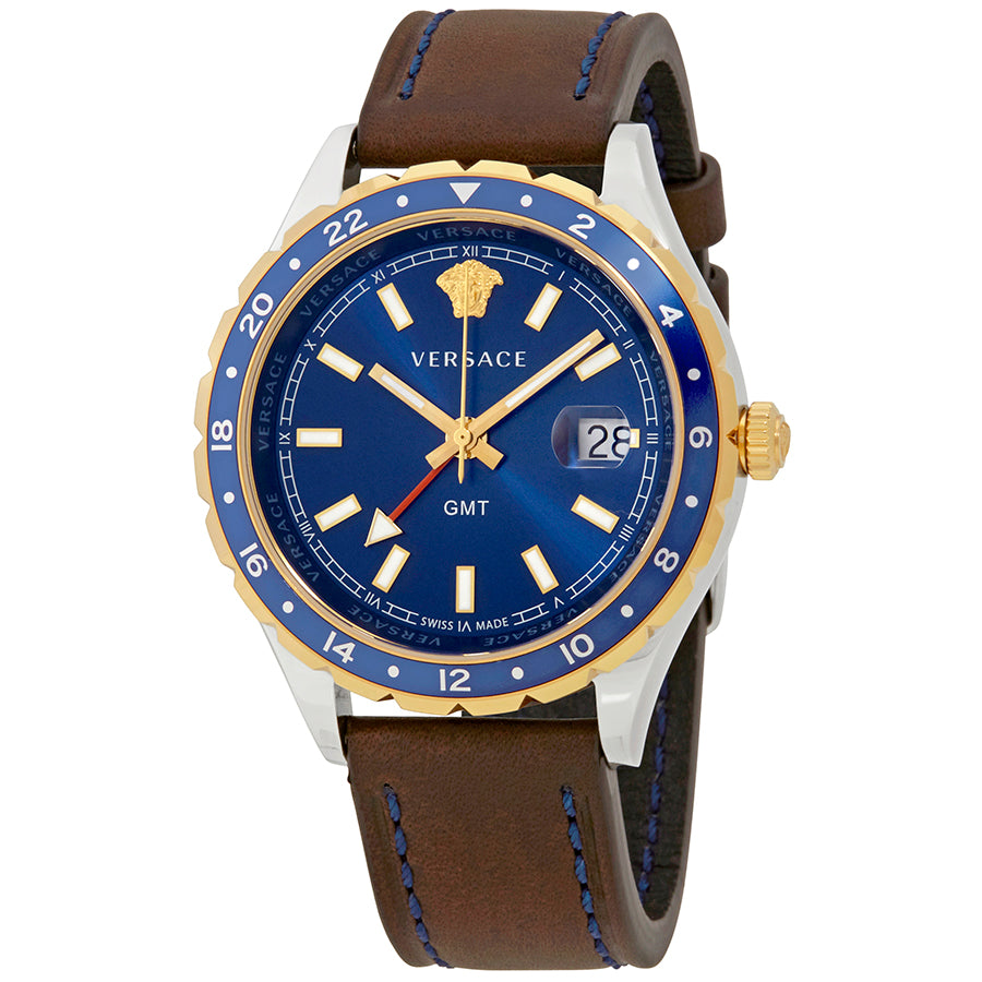Versace Hellenyium GMT Blue Dial Men's Watch V11080017