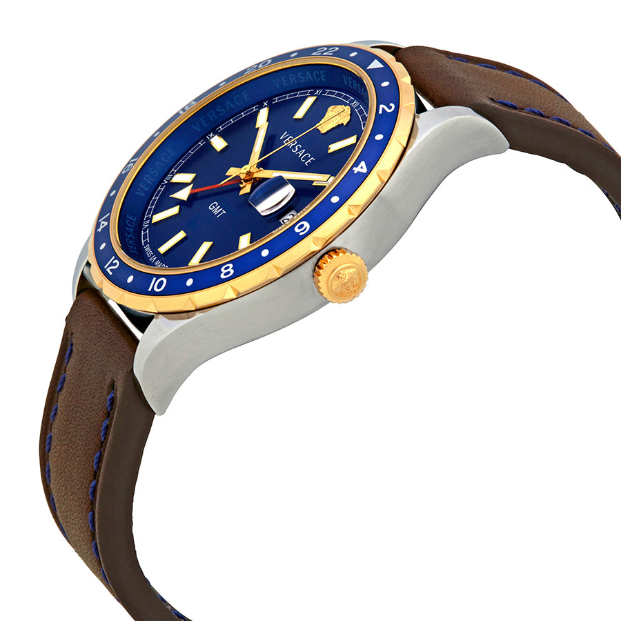 Versace Hellenyium GMT Blue Dial Men's Watch V11080017