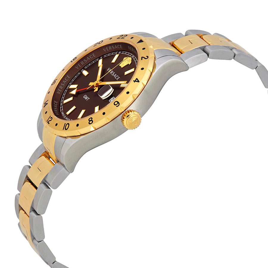 Versace Hellenyium Brown Dial Two-tone Men's Watch V11040015