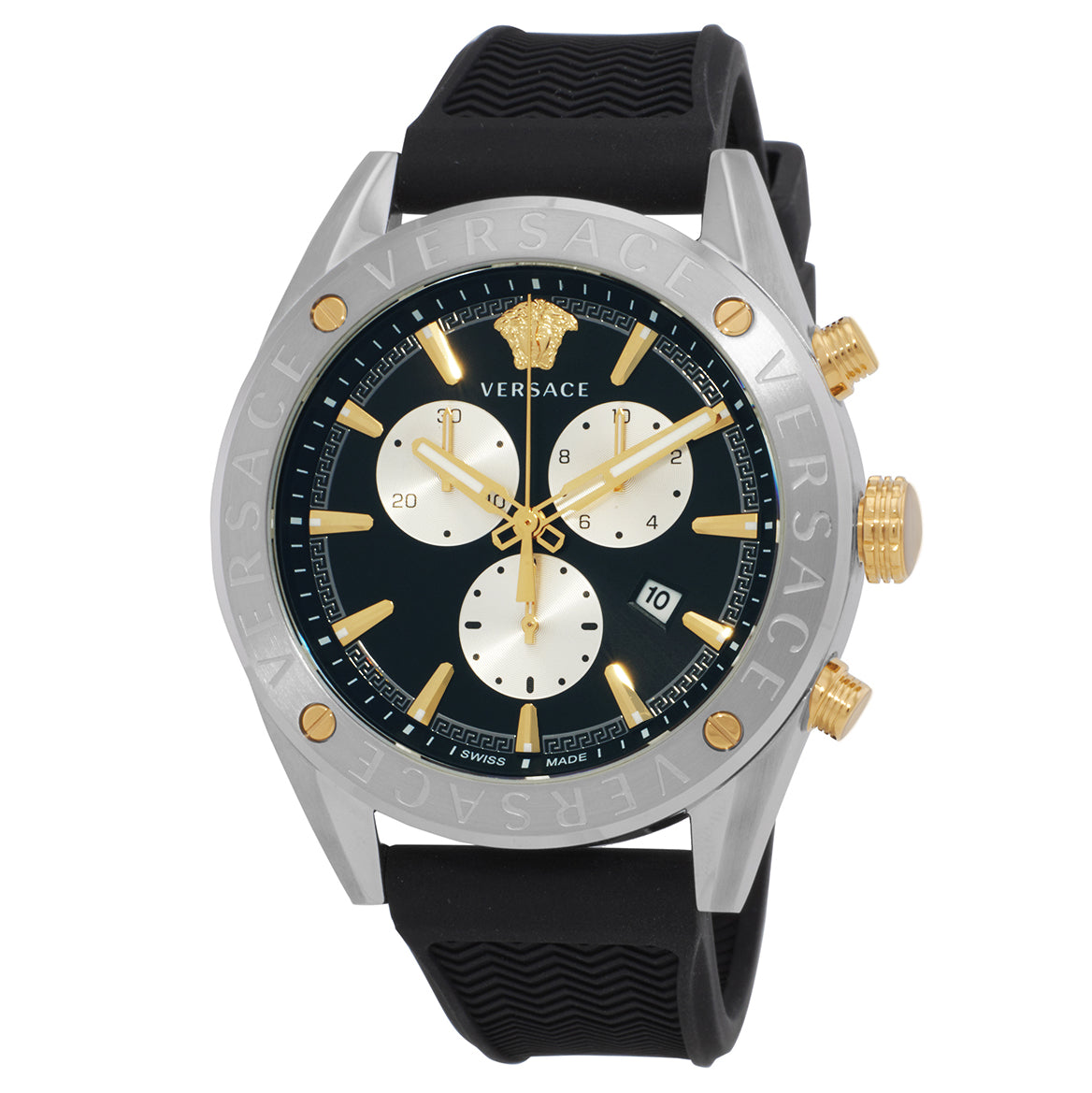 Versace V-Chrono Chronograph Quartz Black Dial Men's Watch VEHB00119