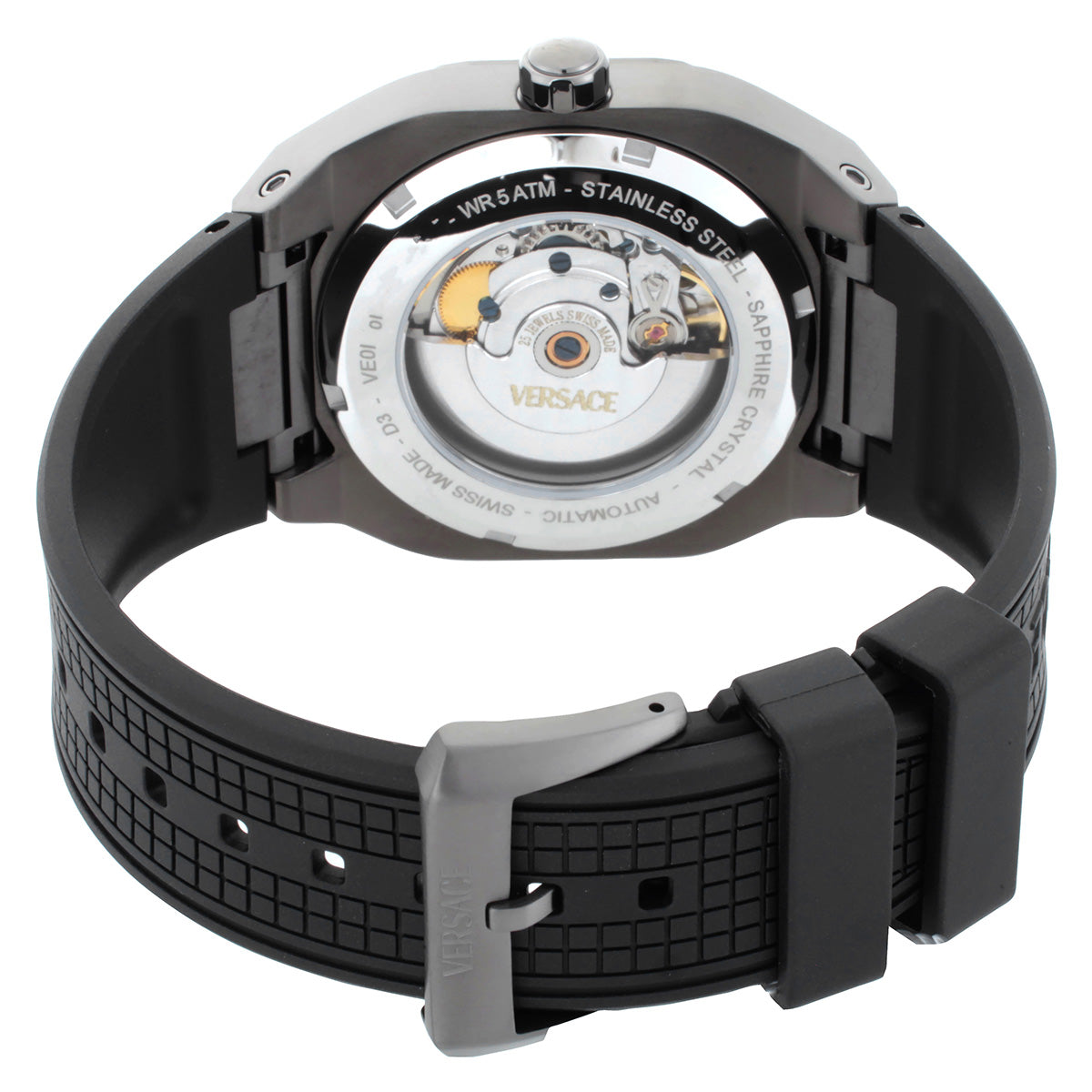 Versace V-Contempo GMT Automatic Burgundy Dial Men's Watch VE0I00125